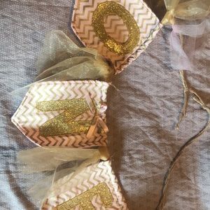 1st Birthday Girls Highchair sash